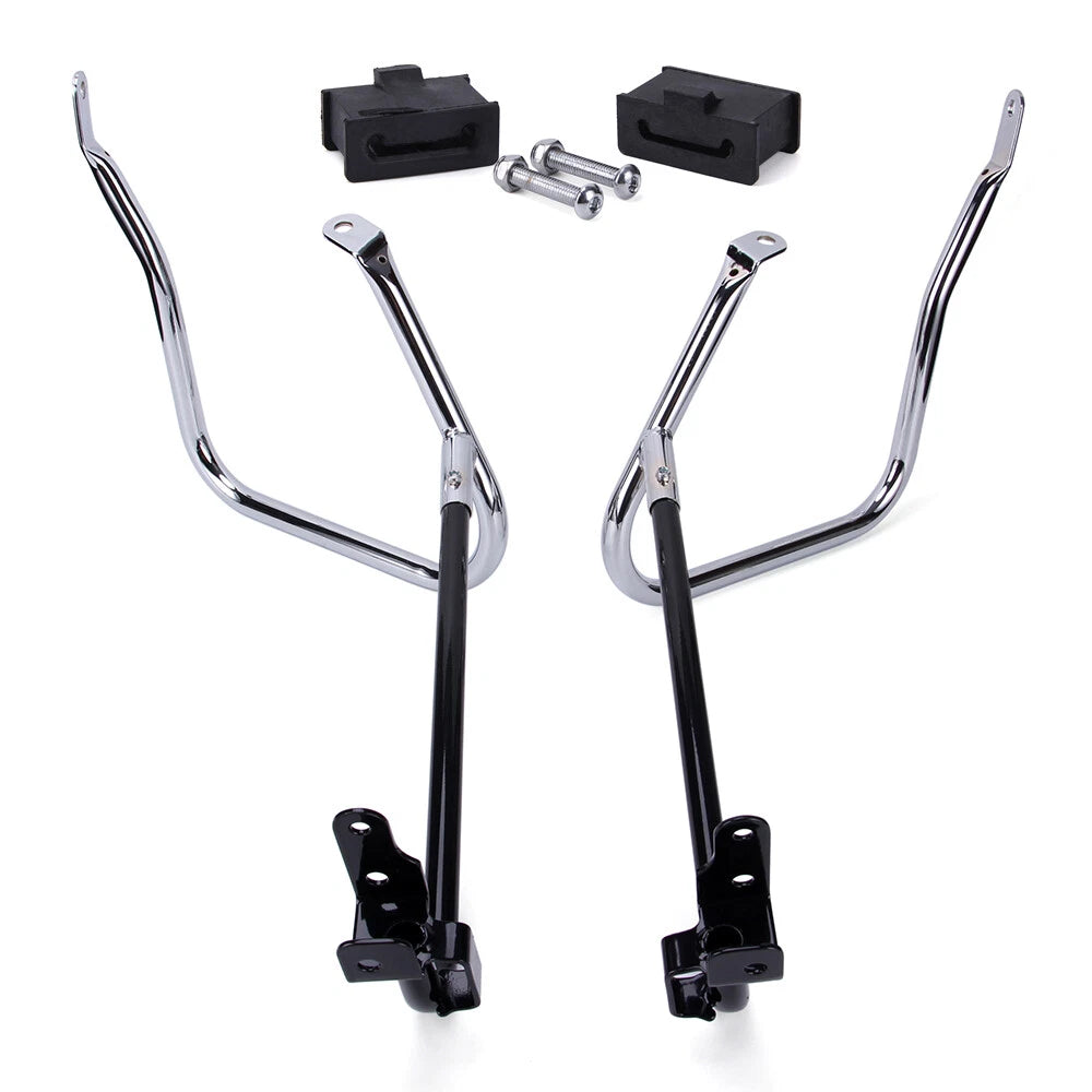 Saddlebag Bracket Guard Crash Bars For Harley Touring Street Glide FLHX 2014-23