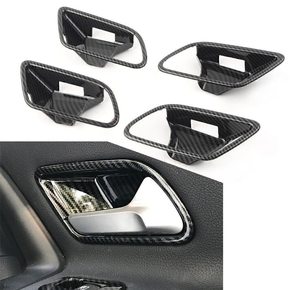 4pcs Carbon Fiber Inner Handle Bowl Covers For Mercedes-Benz A-Class W177 2019