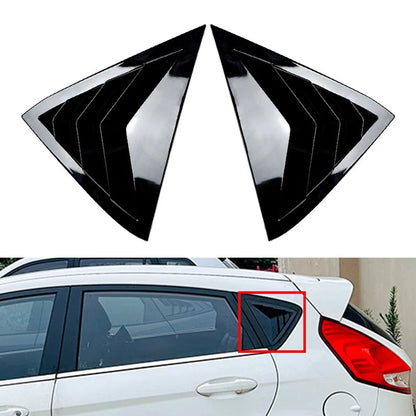 Glossy Blk Rear Louver Shutter Cover For Ford Fiesta MK7 MK7.5 Hatchback 08-17