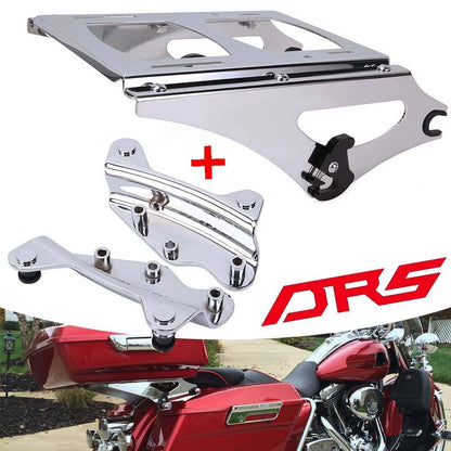 Detachable 2-Up Tour Pack Pak Mounting Rack w/ docking hardware For Harley 09-13