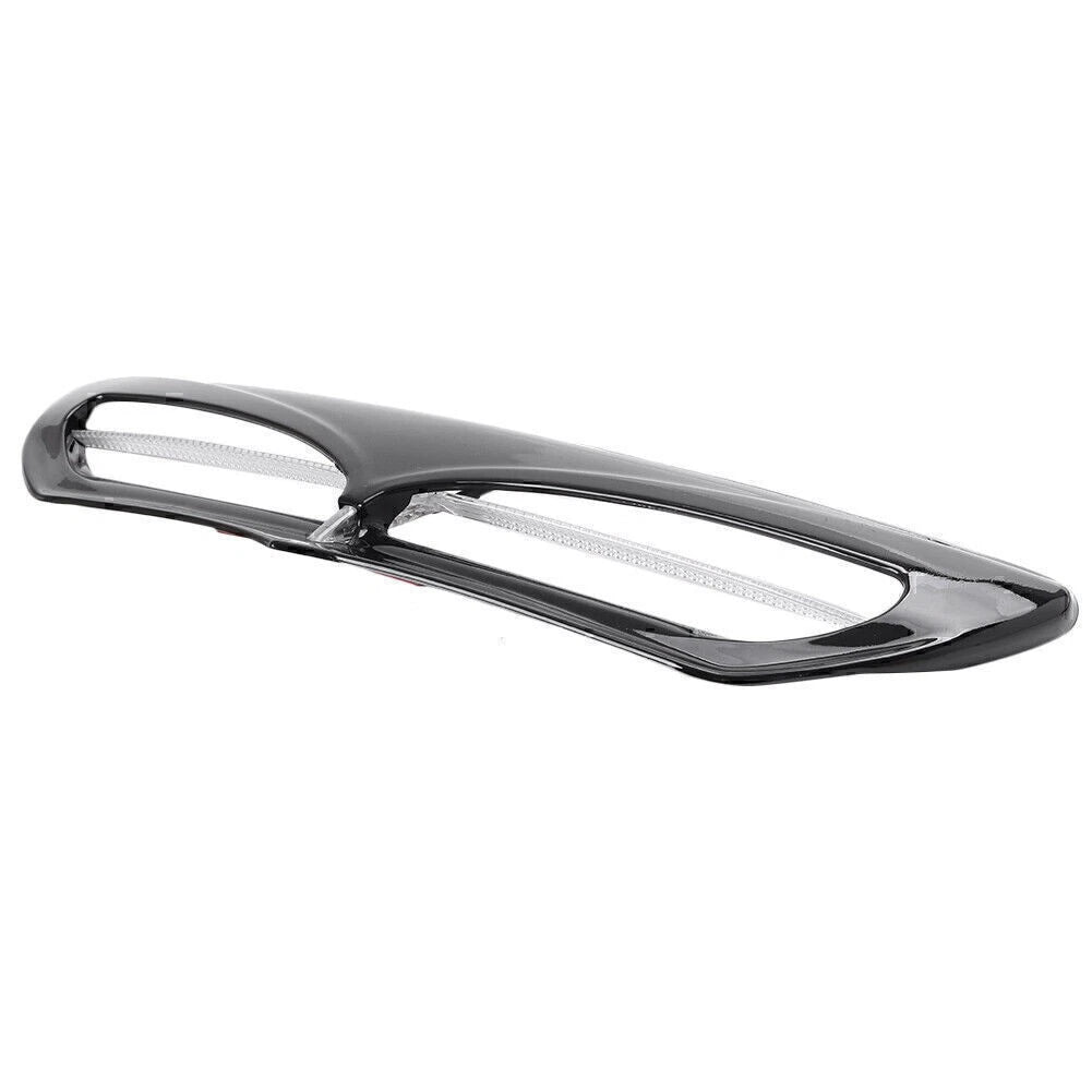 1x Black Batwing Fairing Bent Trim Accent w/ LED Lights Cover Fit Harley Touring