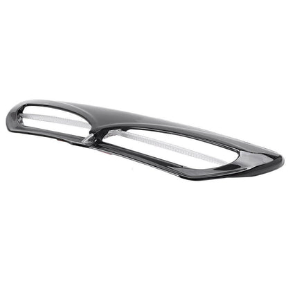 1x Black Batwing Fairing Bent Trim Accent w/ LED Lights Cover Fit Harley Touring