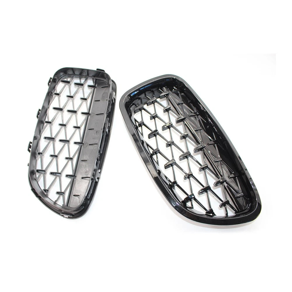 Front Kidney Grill Diamond Grille For BMW 5 Series F18 F10 2010-2017