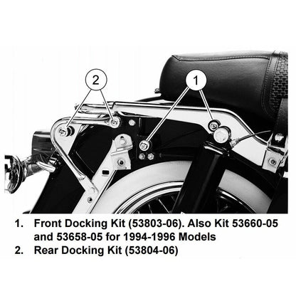 Quick Docking For Harley Detachable Sissy Bar Pak Tour Mount Rack Touring 97-08