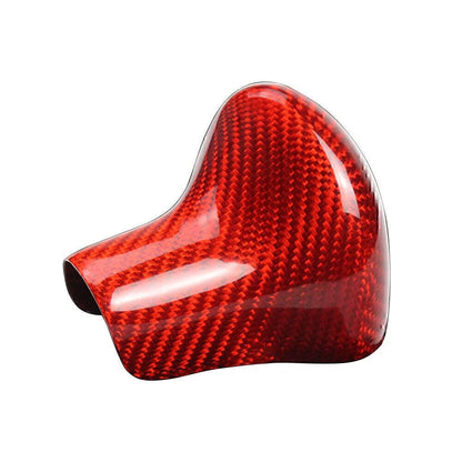 1x Red Carbon Fiber Shift Knob Cover Shell For Audi A4 A5 Q5 Q7 A6 A7 S6 S7 US