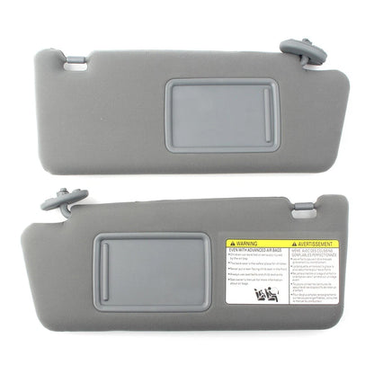 1 Pair LH & RH Sides Gray Sun Visor for Toyota Tacoma 2005 - 2015 W/O Light US