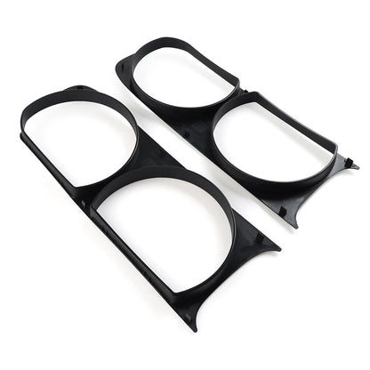Headlight Headlamp Bezel Frame Trim For Dodge Challenger 2008-2014 Matte Black