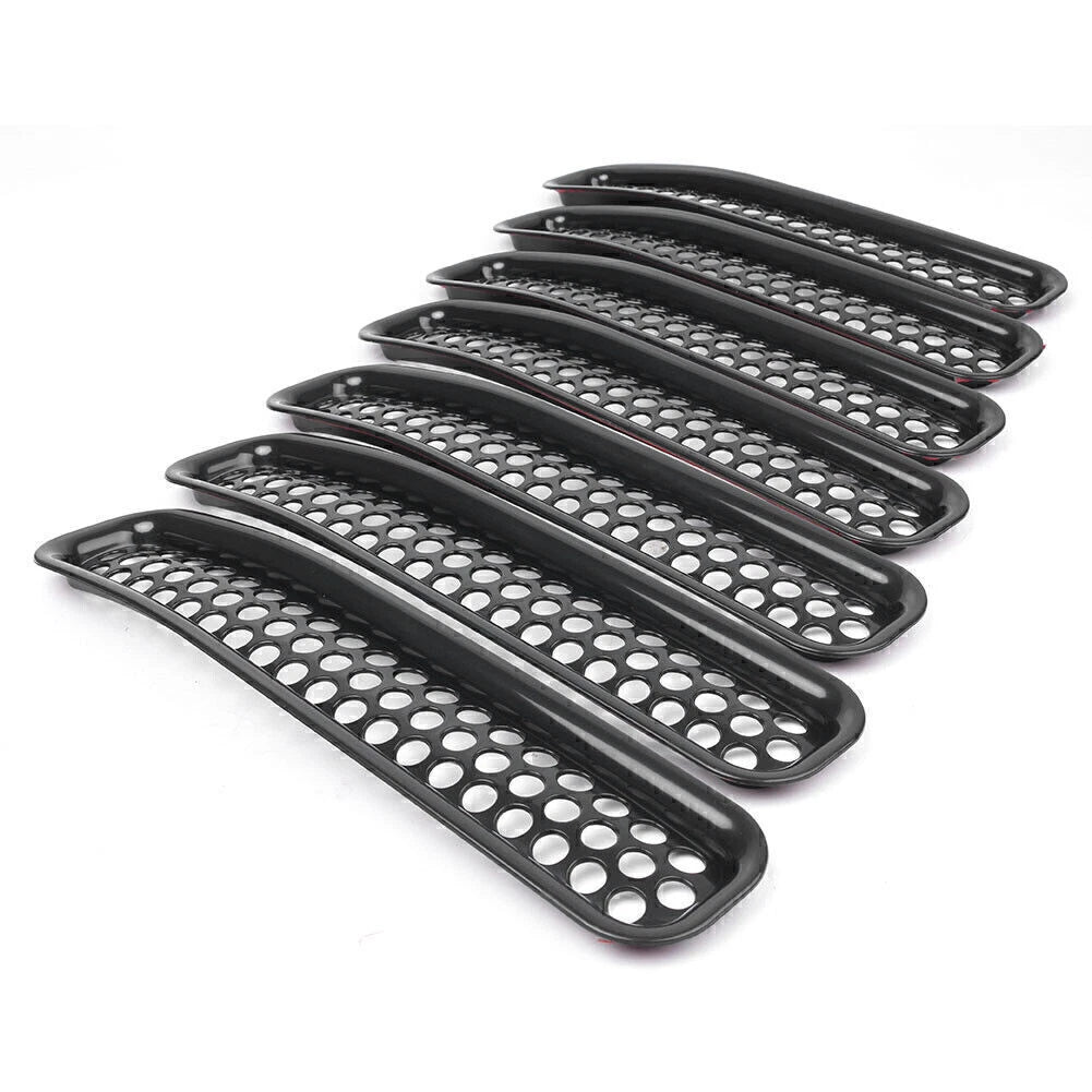 Front Grille Cover Insert Mesh Grill Black For Jeep Wrangler TJ 1997 1998 - 2006