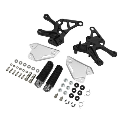 Front Driver Foot Pegs Pedals Bracket Fit For Kawasaki Z900 2017-2024 2023 Black