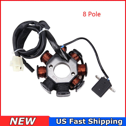 8 Pole Magneto Stator Coil For GY6 150cc 125cc 50cc ATV Moped TAOTAO Scooter