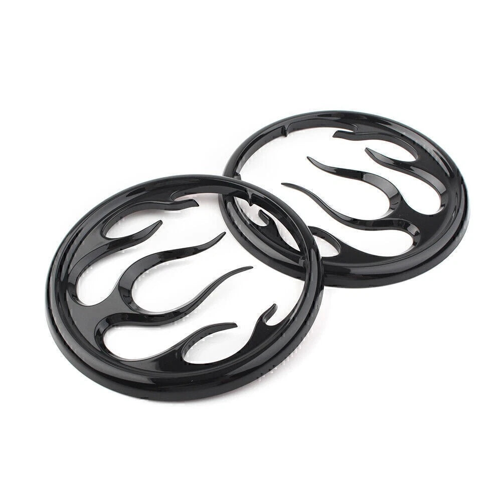 Flame Speaker Grill Accent Trim Cover for Harley Electra Street Glide Trikes