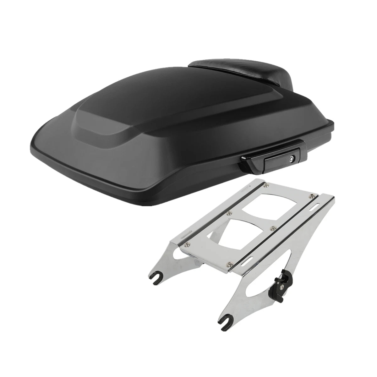 Matt Black Razor Trunk Backrest Mount Rack Fit For Harley Road Glide King 14-25