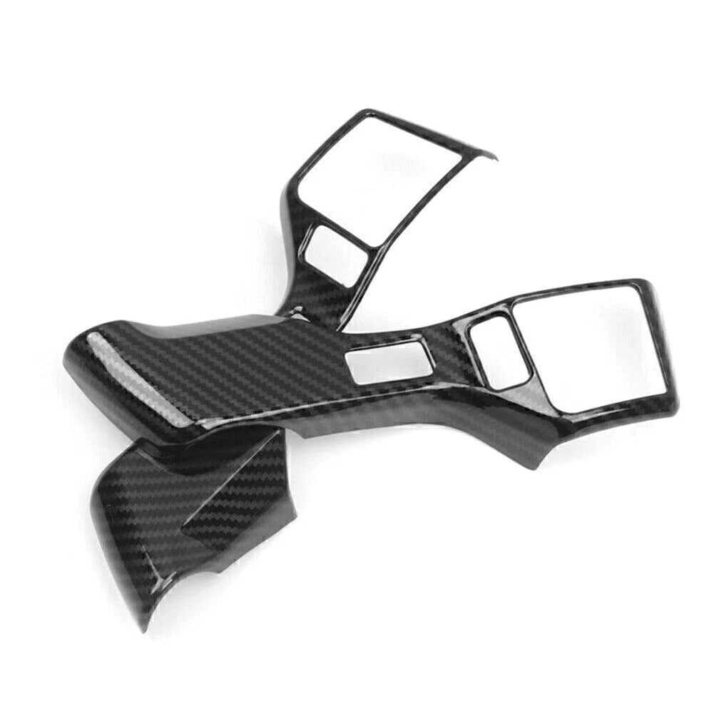 2* Steering Wheel Button Cover Trim Carbon Fiber Black For Toyota Tacoma 2016-19
