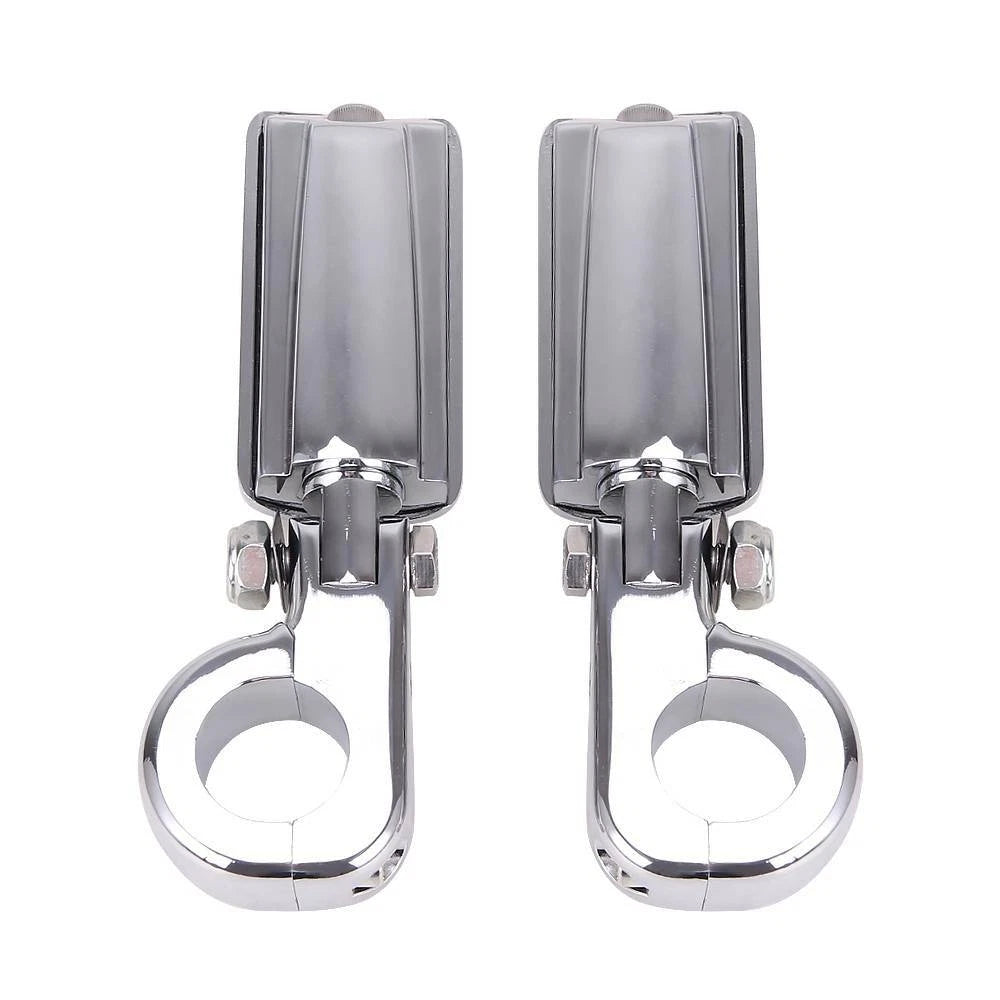 1 1/4" Chrome Engine Guard Mounts Clamps Highway Foot Pegs Footrest For Harley