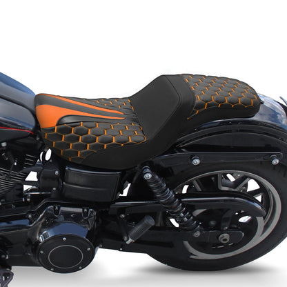 Two-Up Driver Passenger Seat Fit For Harley Dyna Low Rider FXDL Street Bob 06-17
