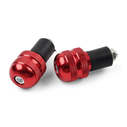2pcs Universal 7/8'' Motorcycle Handlebar Grips Bar End Cap Plug Slider Red