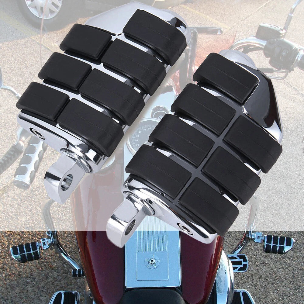 Pair Male Mount Foot Pegs Footrests For Harley Touring Softail Dyna Sportster XL