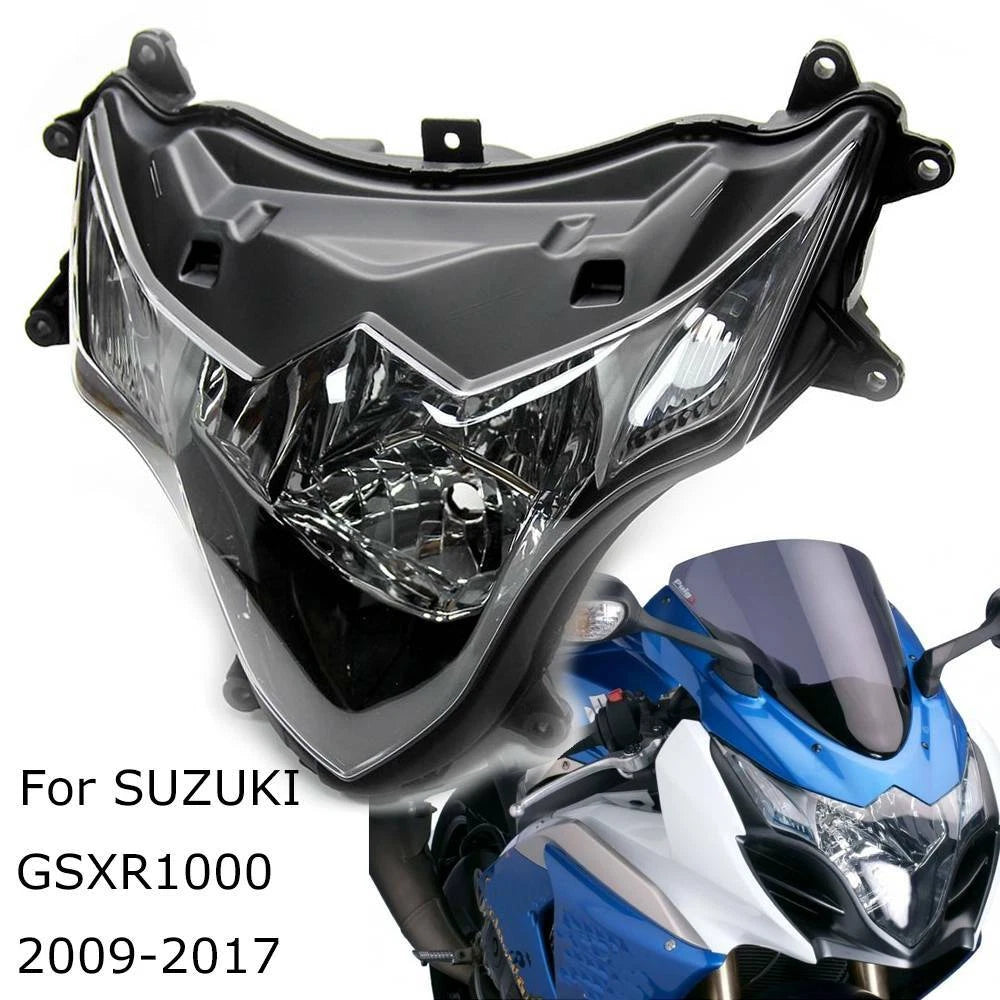 Black Front Headlight Headlamp Head Light Fit For Suzuki GSXR1000 K9 2009-2017