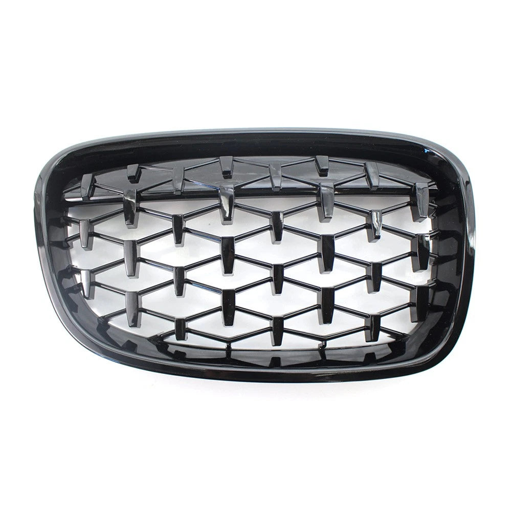 Gloss Black Diamond Meteor Front Kidney Grill Fit BMW 1 Series F20 F21 2011-14