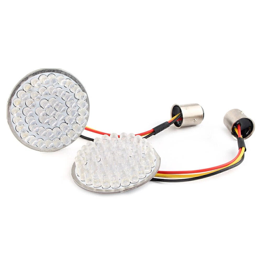 48-SMD LED Turn Signal Light Bulb Lamp  Fit Bobber Chopper Cafe Racer