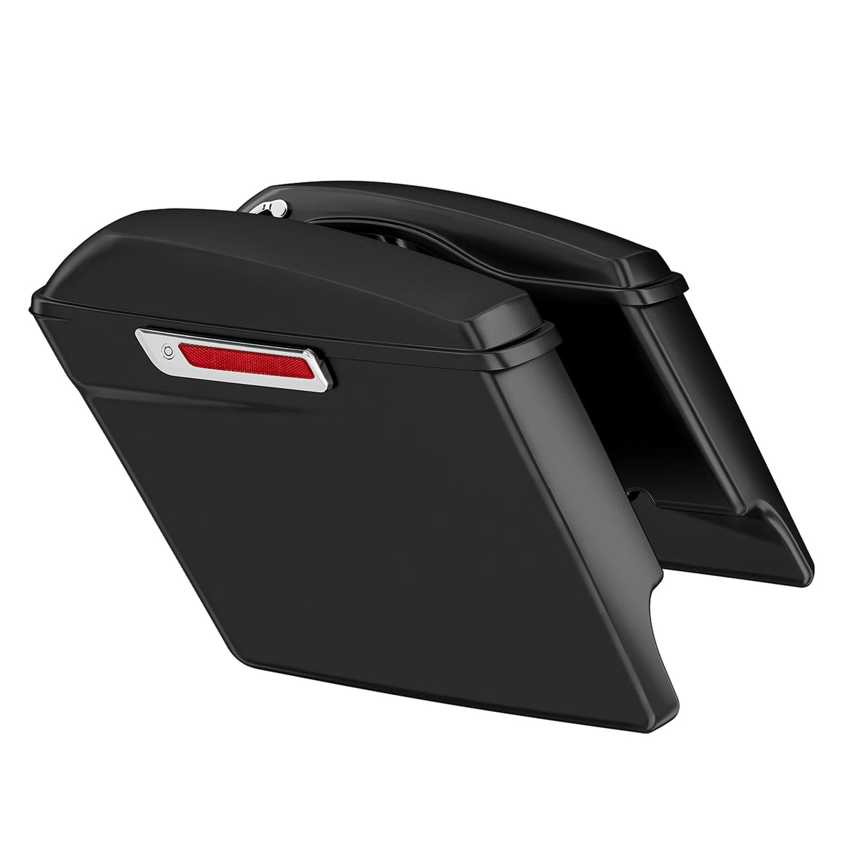 Matte Black 5'' Stretched Saddlebags w/ Bracket For Harley Softail Fatboy 84-17