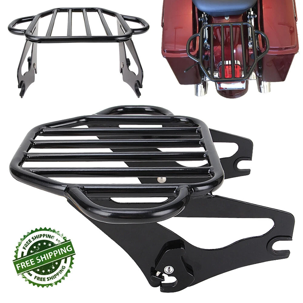 Detachable Tour Two Up Luggage Rack For Harley Road King Electra Glide 2009-2022
