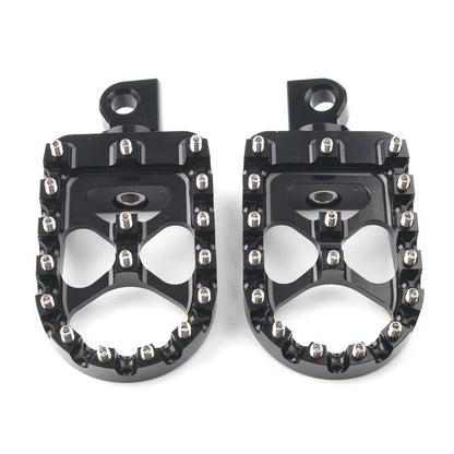 Wide Foot Peg MX Style For Harley Dyna Sportster Iron 883 Fatboy Bobber