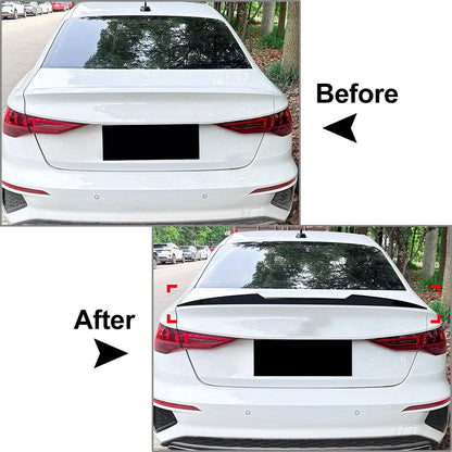Carbon Look  Rear Trunk Spoiler Wing Lip For For Audi A3 S3 4 Door Sedan 2021-25