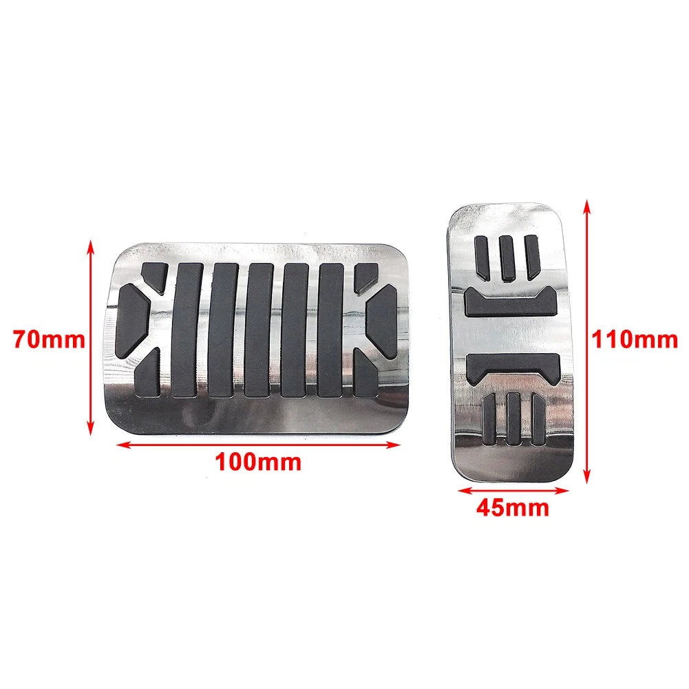 Stainless Steel Car Brake Gas Pedals Protection Cover Fit Jaguar XE XF XJ XJL
