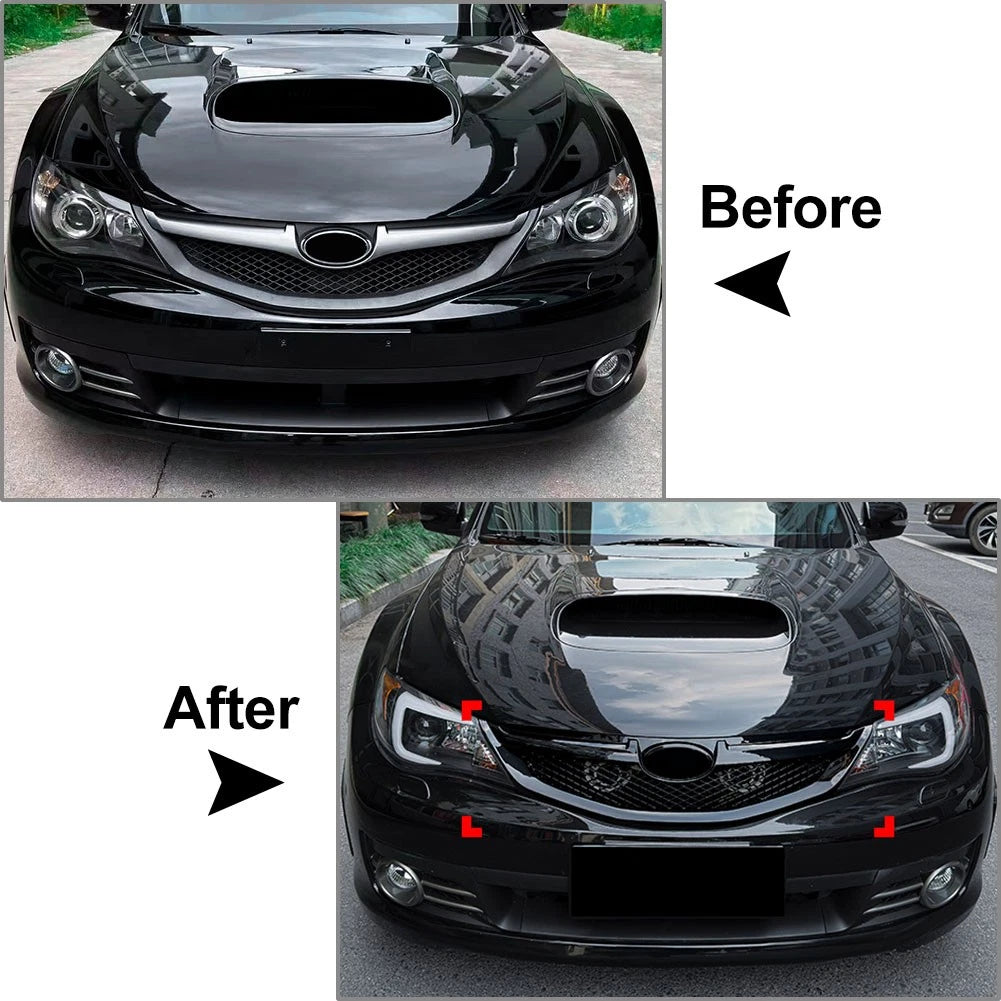 Front Bumper Upper Hood Kidney Grille For Subaru Impreza 10th WRX STI 2008-2011