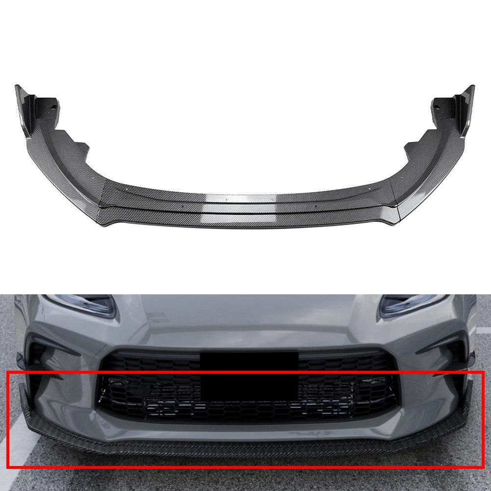 Carbon Look Front Bumper Lip Body Kit Spoiler For Toyota GR86 2022-2025