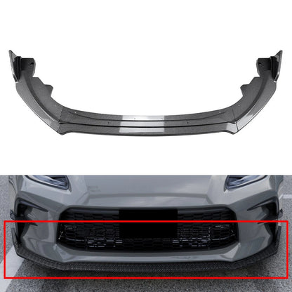 Carbon Look Front Bumper Lip Body Kit Spoiler For Toyota GR86 2022-2025