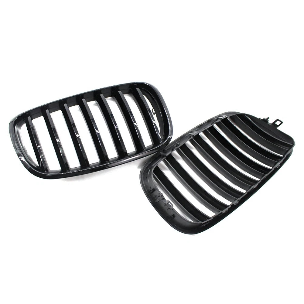 Gloss Black Front Bumper Kidney Sport Grille Fit For BMW E70 E71 X5 X6 2007-2013