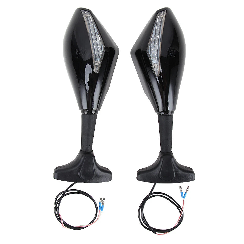 For Suzuki GSXR 600 750 1000 Hayabusa Motorcycle LED Turn Signals Side Mirrors A