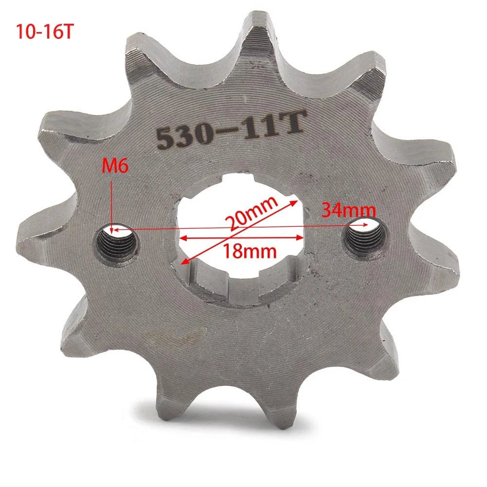 530 11T Chain Front Sprocket Cog 20mm Fit 125cc-350cc Dirt Pit Bike ATV Go Kart