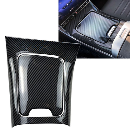 ABS Central Console Gear Shift Panel Trim For for Benz C-Class W206 Carbon Fiber