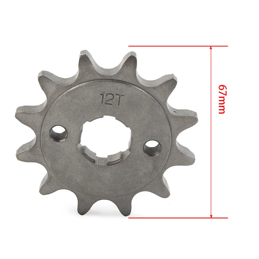 520-12T 20mm Chain Front Sprocket Cog Fit 125cc-250cc Dirt Pit Bike ATV Go Kart