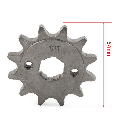 520-12T 20mm Chain Front Sprocket Cog Fit 125cc-250cc Dirt Pit Bike ATV Go Kart