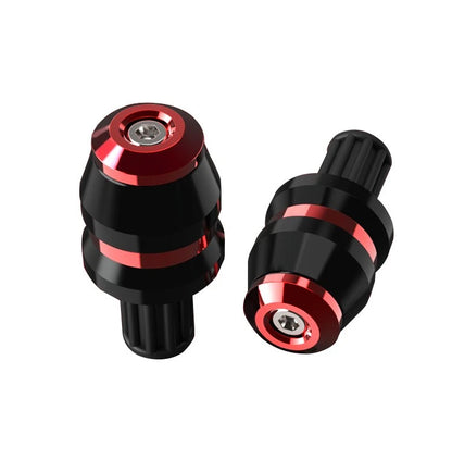 2x Universal 22mm 7/8" Motor Handlebar Grips Bar End Slider Cap Plugs CNC Red