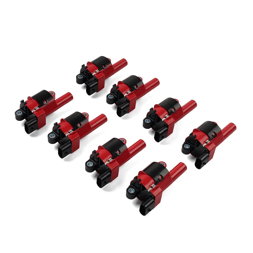 8x Red D514A Round Ignition Coil Pack For Chevrolet Silverado For GMC