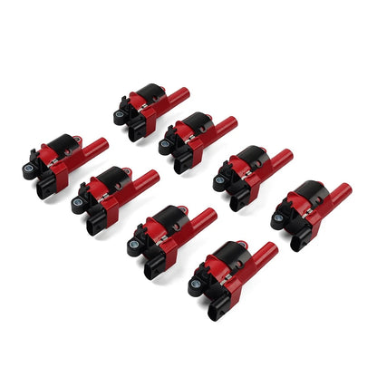 8x Red D514A Round Ignition Coil Pack For Chevrolet Silverado For GMC