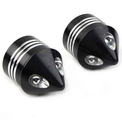2Pcs Black Front Axle Cap Nut Cover For Harley Electra Glide Sportster FLHX