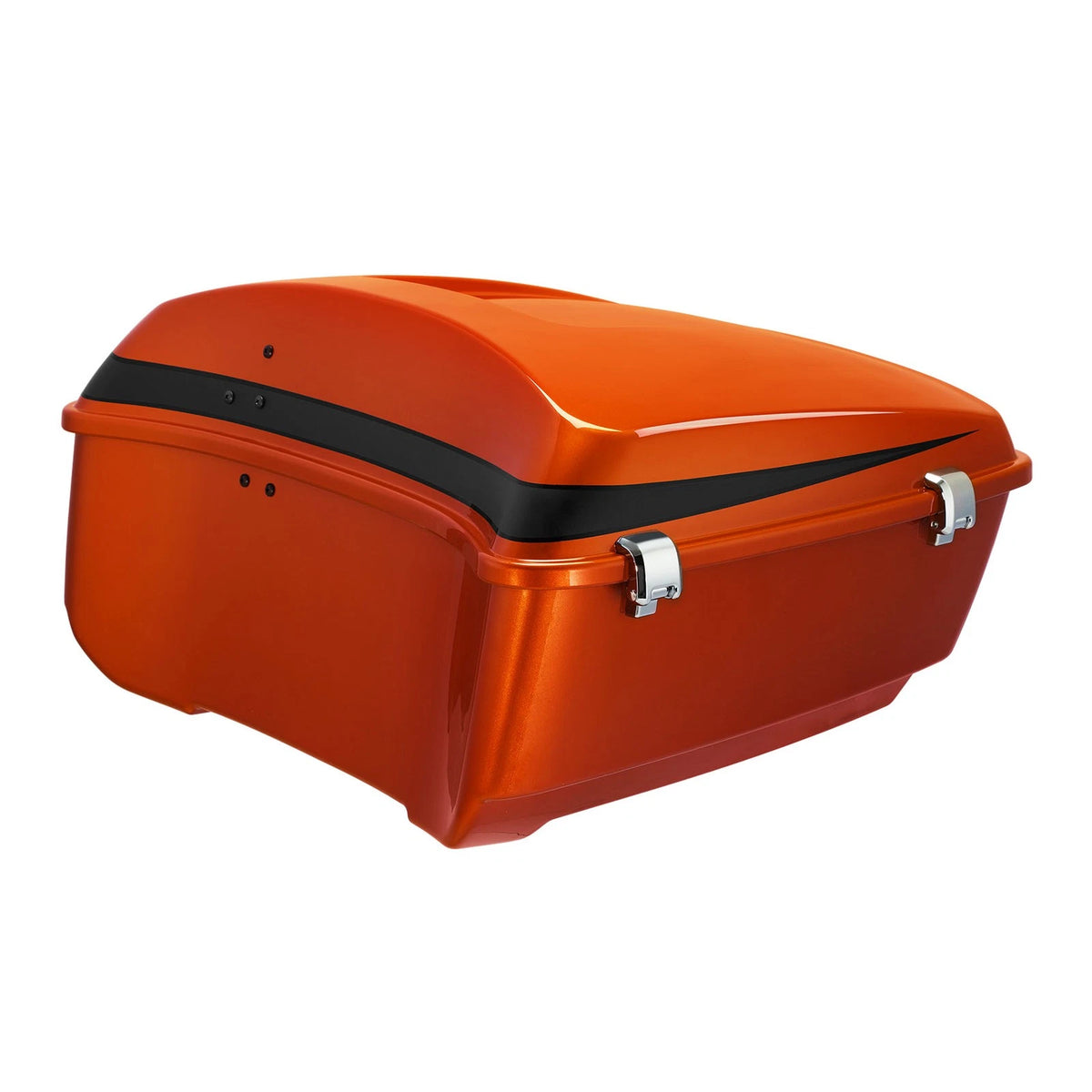 King Trunk Fit For Harley Street Road Glide 14-26 Scorched Orange / Black Denim