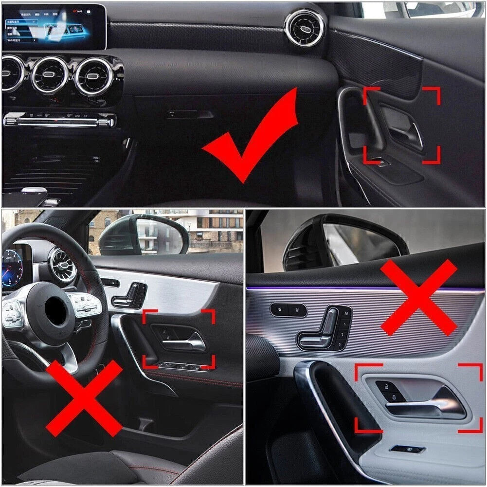 4pcs Carbon Fiber Inner Handle Bowl Covers For Mercedes-Benz A-Class W177 2019