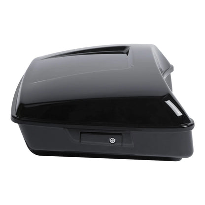 Black Chopped Trunk Pad Mount Rack For Harley Touring Street Road Glide 97-08 07