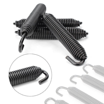 Universal Long Stainless Header Exhaust Springs Motorcycle Black US