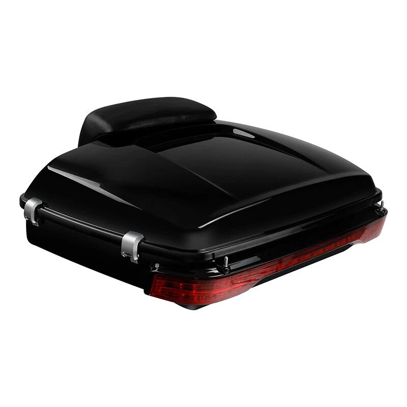 Chopped Pack Trunk Backrest Pad Tail Light Fit For Harley Touring Glide 14-26 22