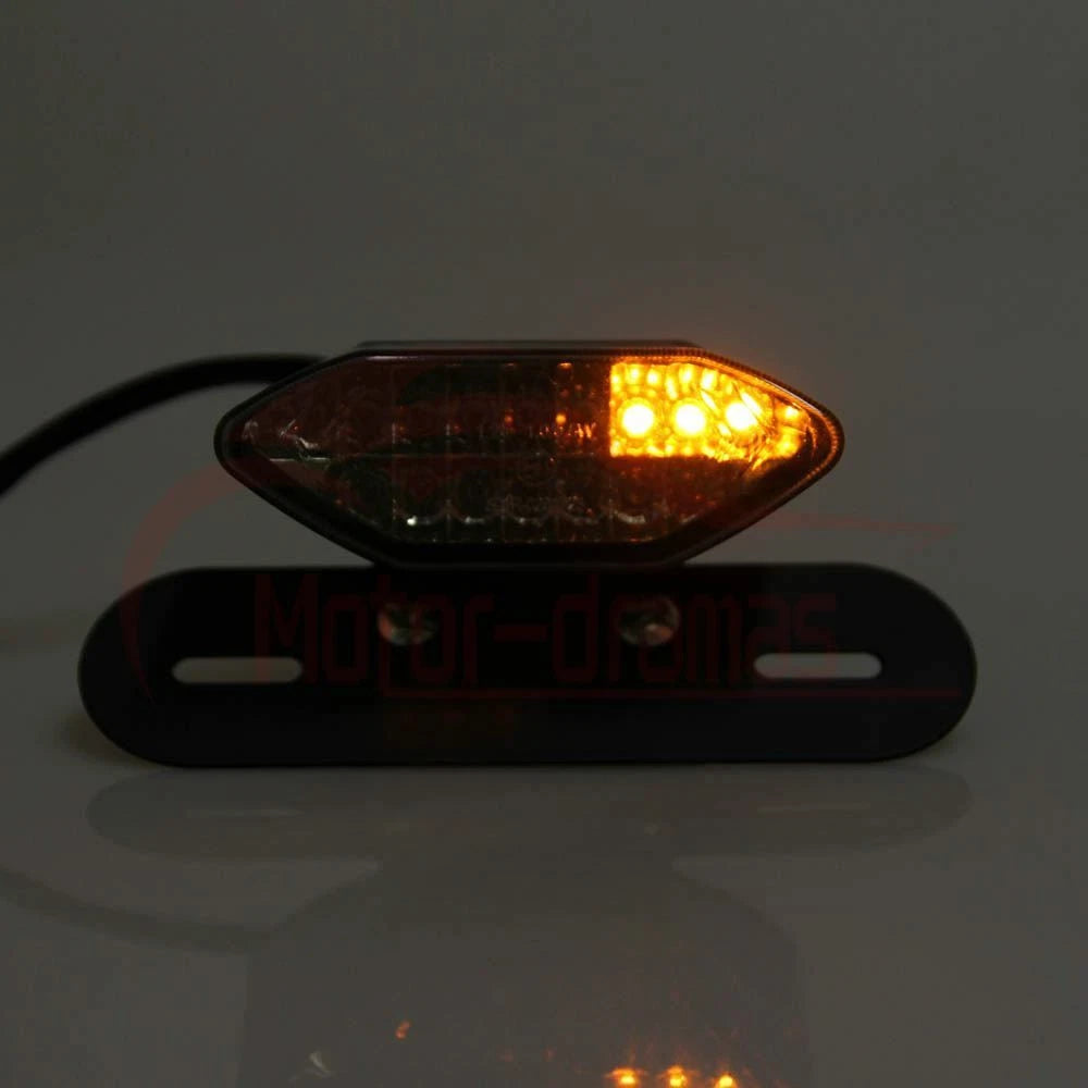 US Smoke 20LED Motorcycle Tail Turn Signal Brake License Plate Integrated Light