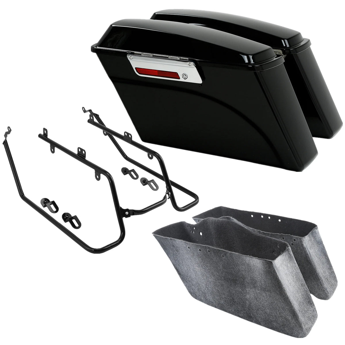 Hard Saddlebags & Conversion Brackets For Harley Dyna Low Rider Street Bob 08-17
