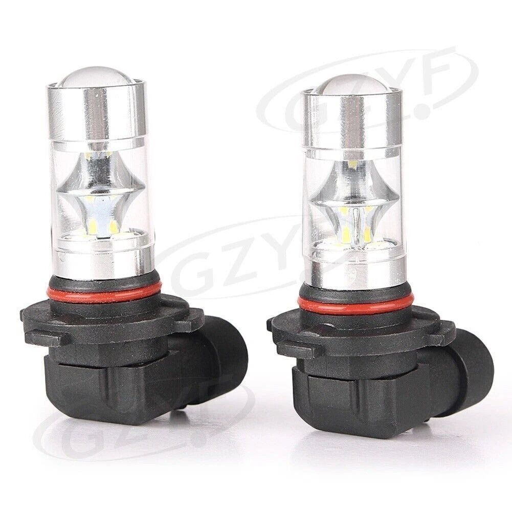 Pair H10 60W 6000K LED Headlight Bulb Kit 60W High Beam Light Lamp White USA
